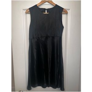 Vintage Rayon Mini Black Dress